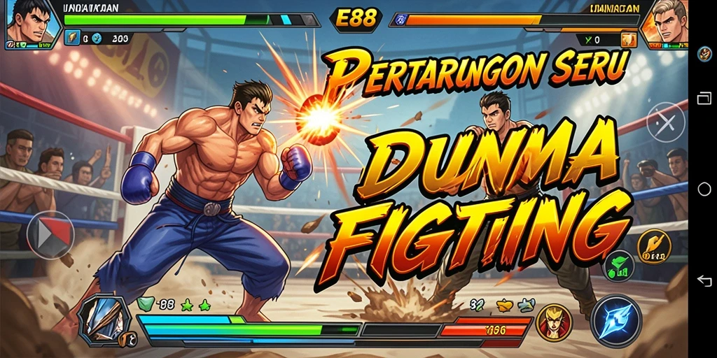 Gameplay E88 menampilkan pertarungan seru dengan karakter unik.