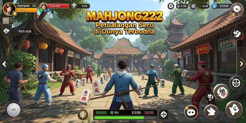 Menampilkan berbagai aksi seru dalam dunia terbuka MAHJONG222.