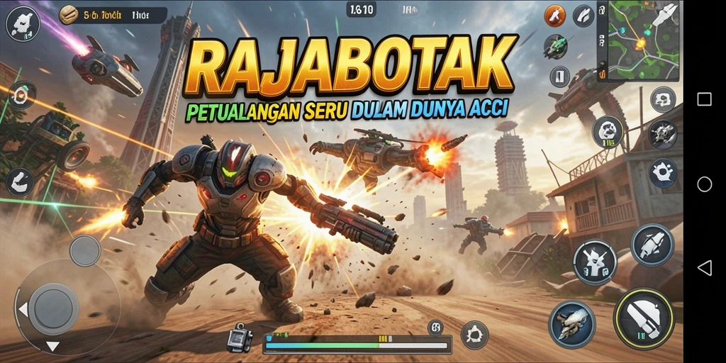 Gameplay seru RAJABOTAK dengan aksi mendebarkan.