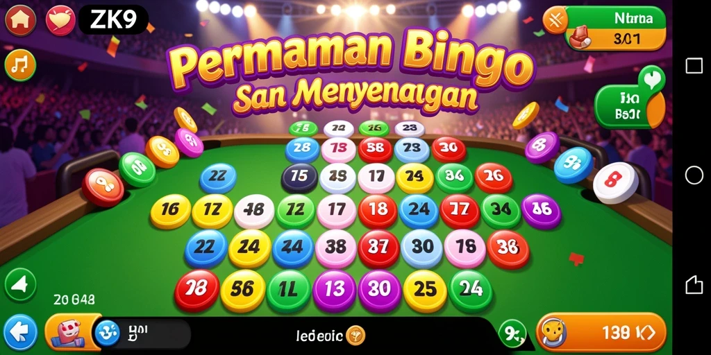 Screenshot ZK9 menampilkan gameplay seru Bingo yang menantang.